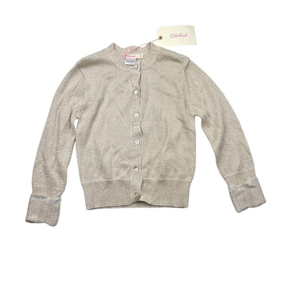NWT Billieblush Gold Knit Cardigan Sweater